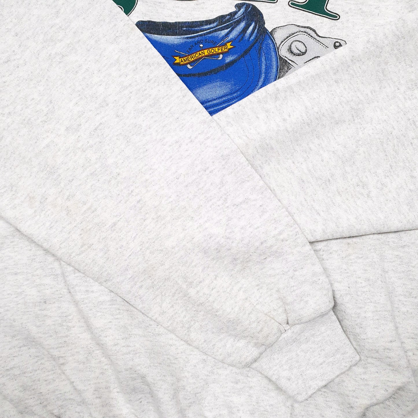 Mens Grey GS Sport Vintage Golf American Made In USA Crewneck Jumper