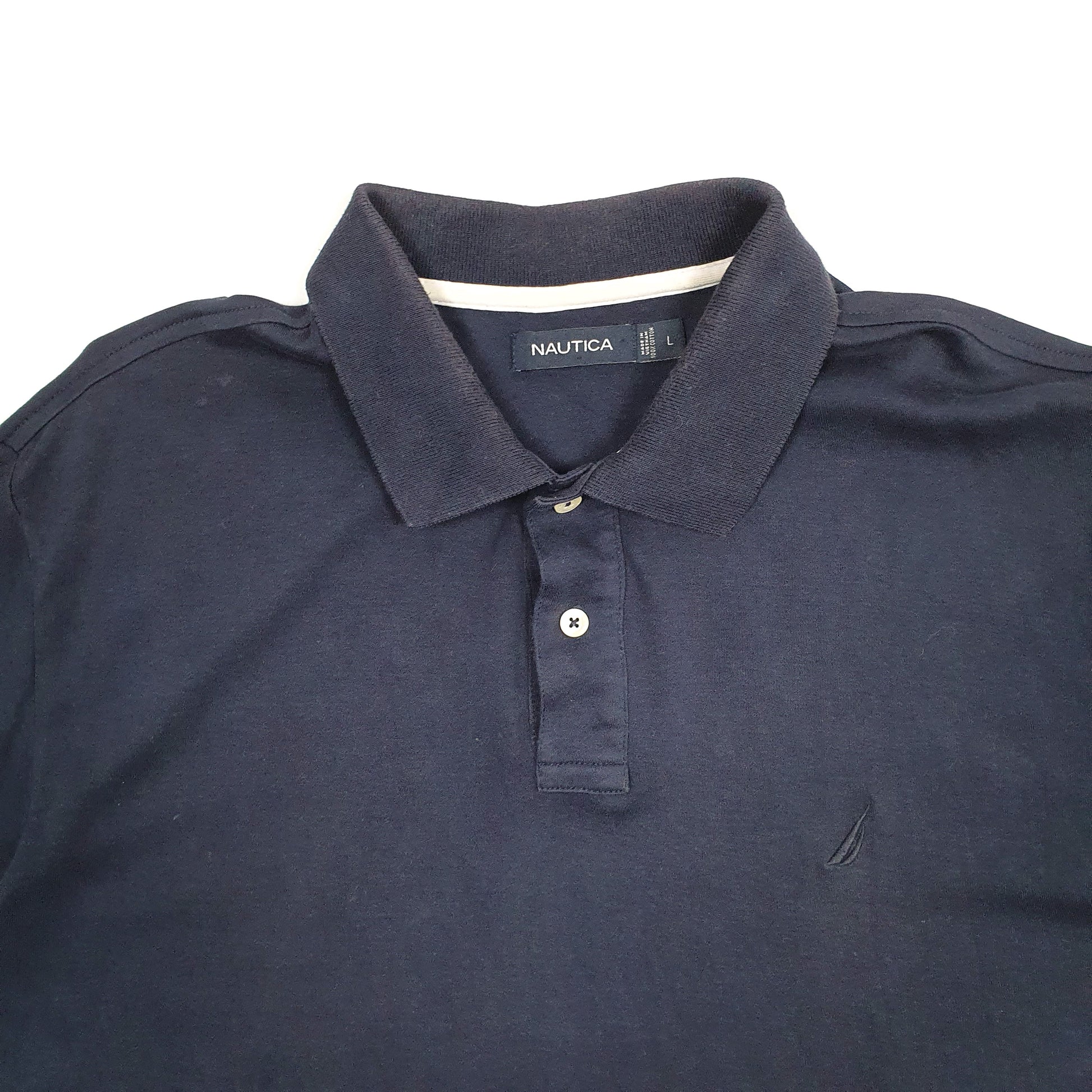 Mens Navy Nautica  Short Sleeve Polo Shirt