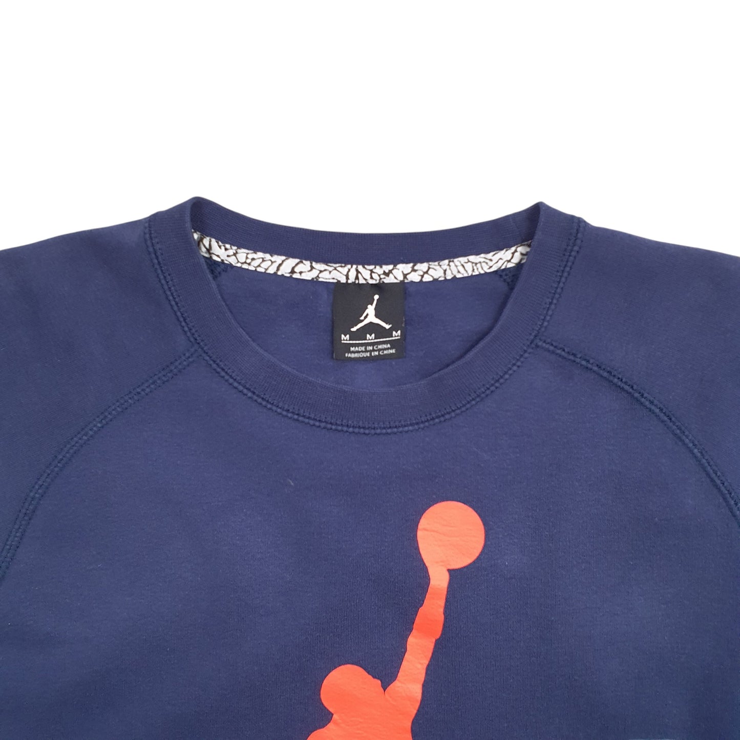 Mens Navy Nike Air Jordan Jumpman Basketball Crewneck Jumper