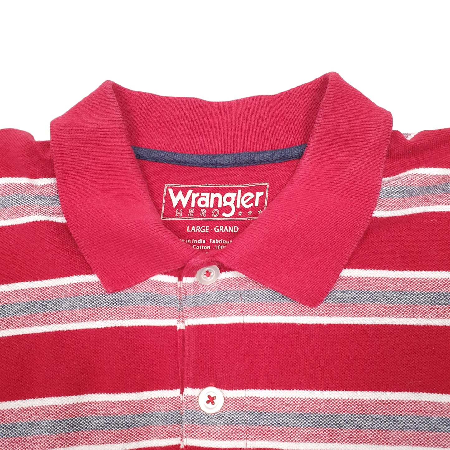 Mens Red Wrangler  Short Sleeve Polo Shirt
