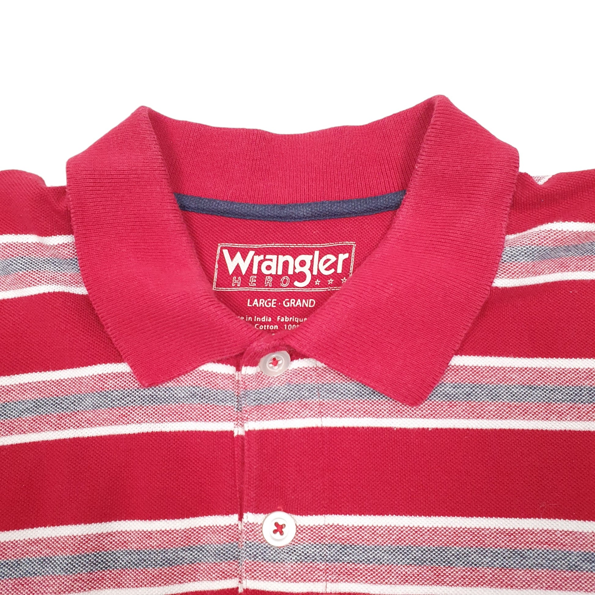 Mens Red Wrangler  Short Sleeve Polo Shirt