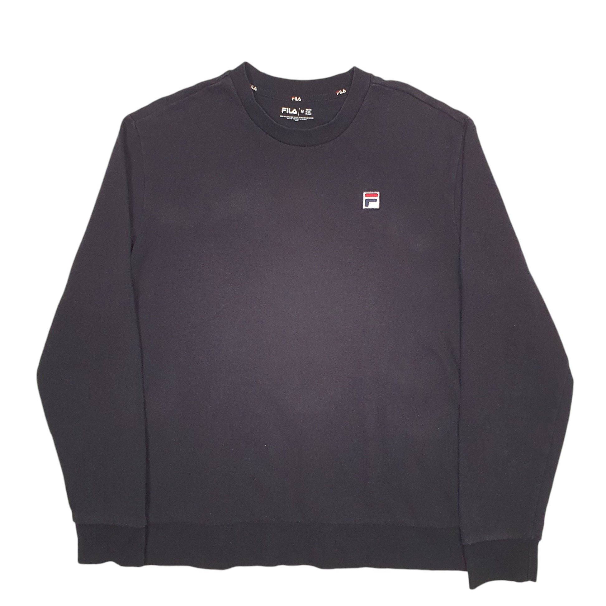 Mens Black Fila  Crewneck Jumper