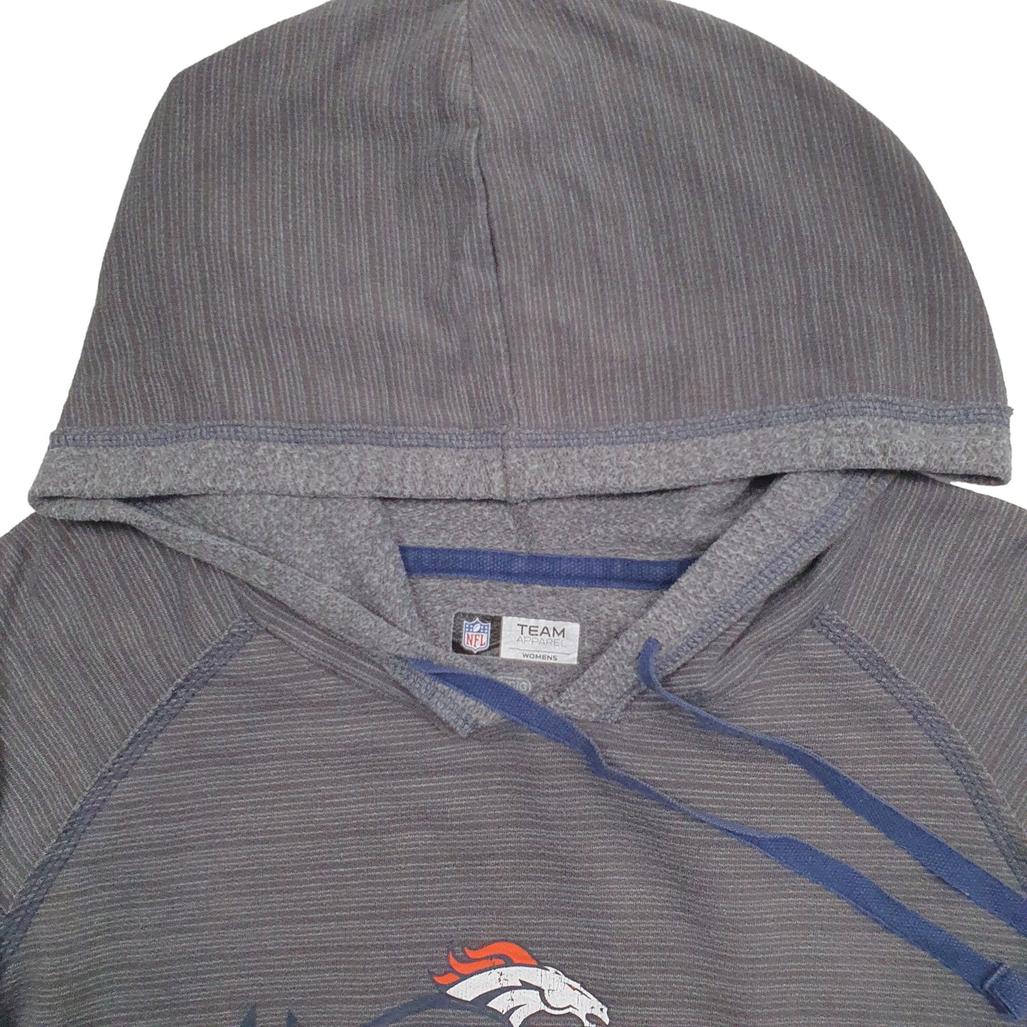 Womens Grey NFL NFL Denver Broncos Football Hoodie Jumper