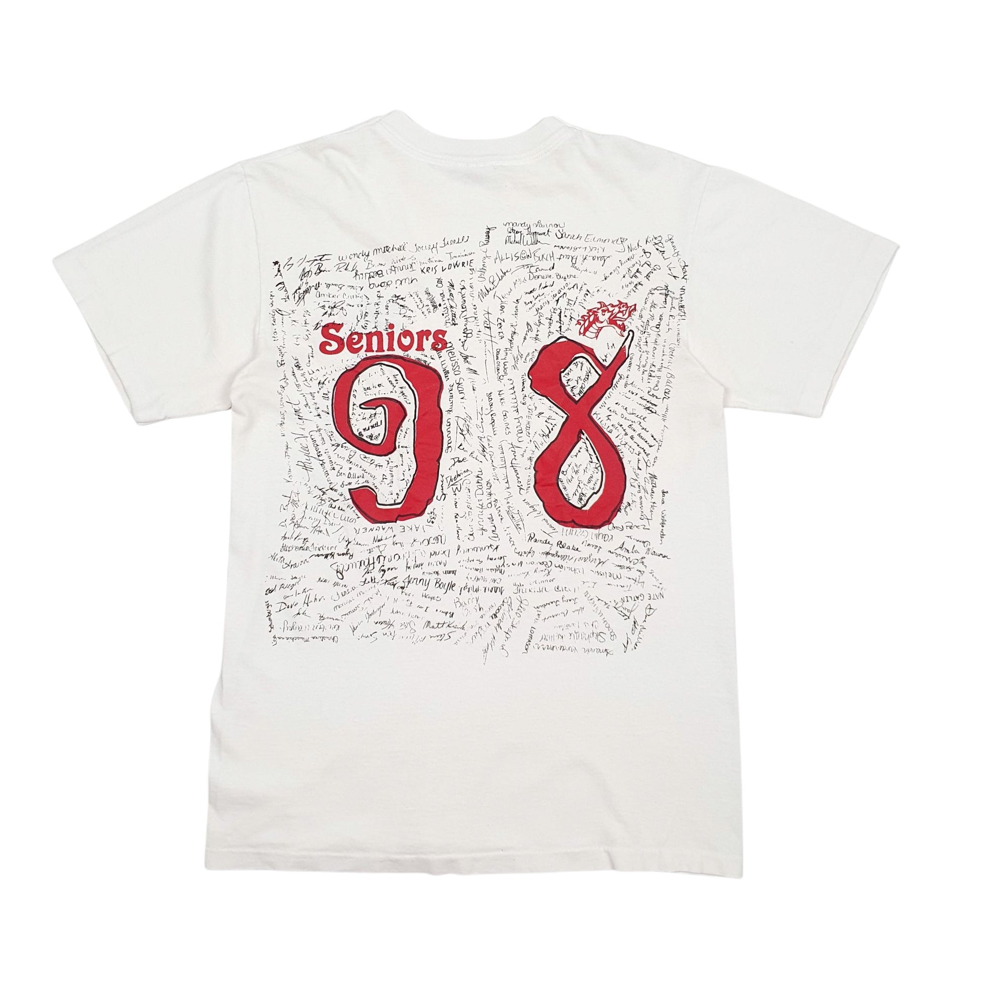 Mens White Unbranded Single Stitch Vintage 90s Short Sleeve T Shirt