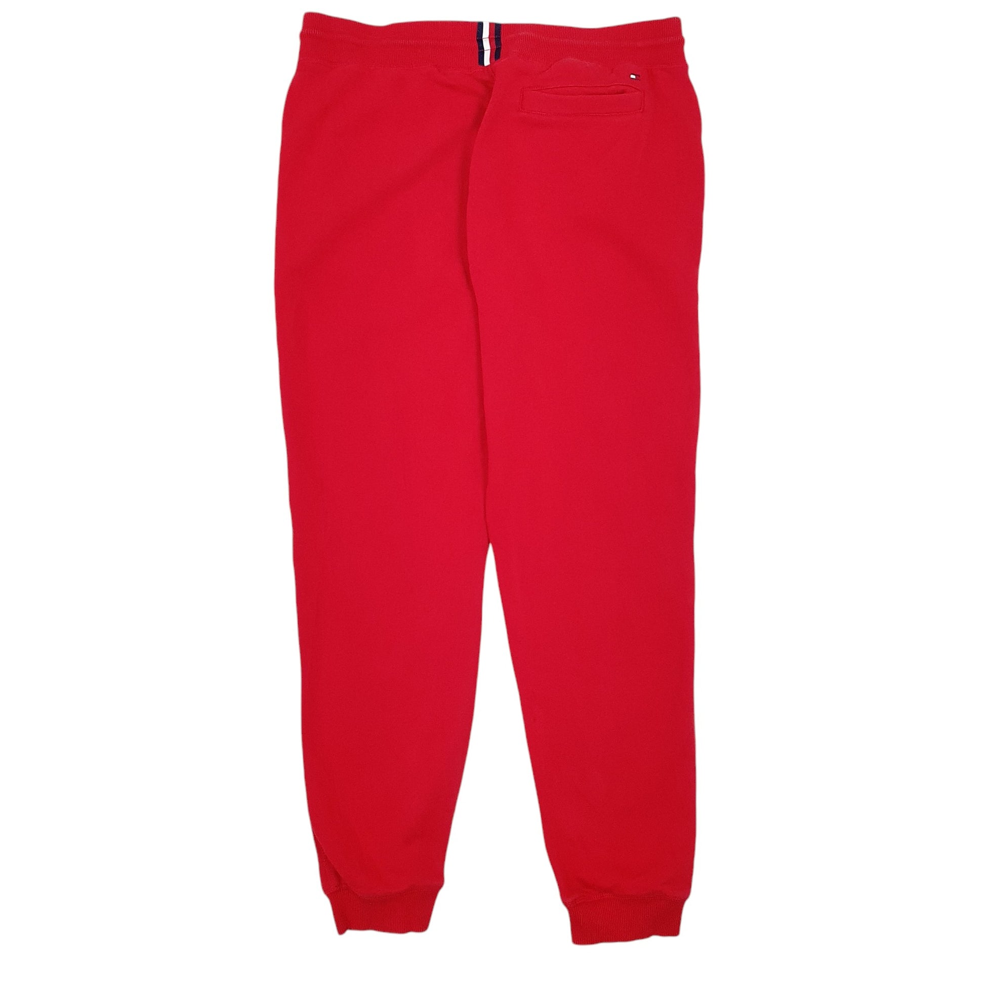 Mens Red Tommy Hilfiger  Jogger Trousers