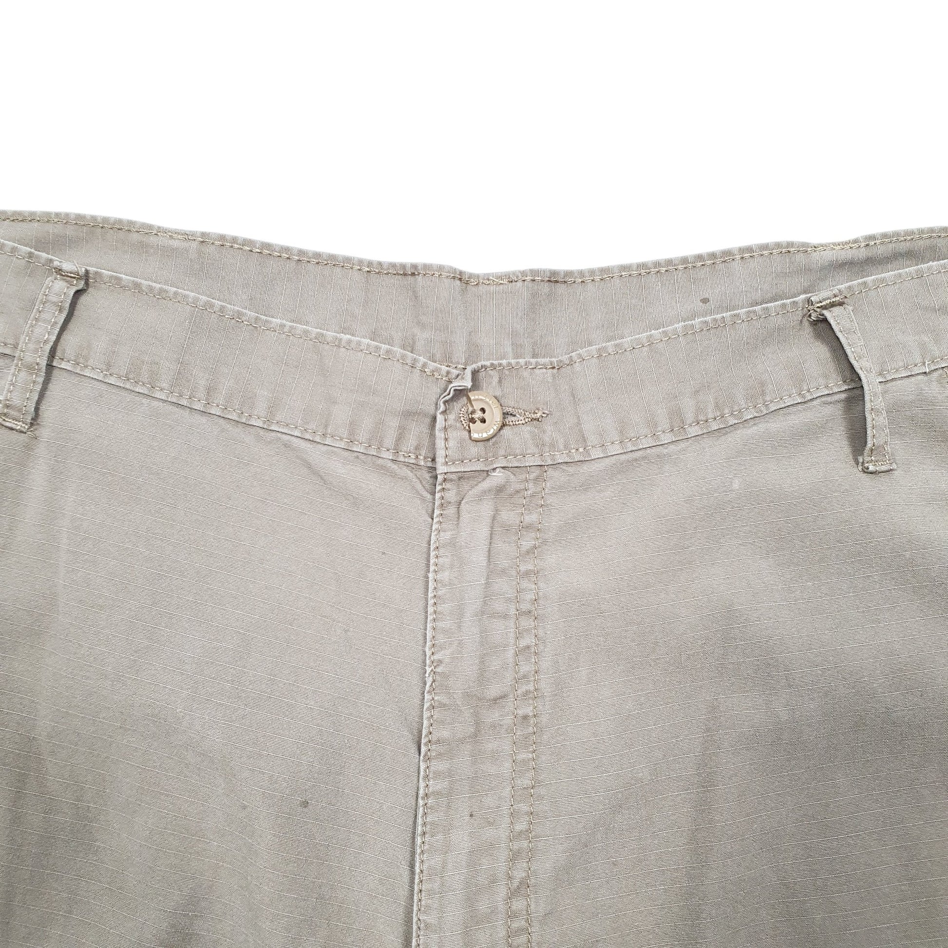 Mens Beige Wrangler Ripstop Combat Cargo Shorts