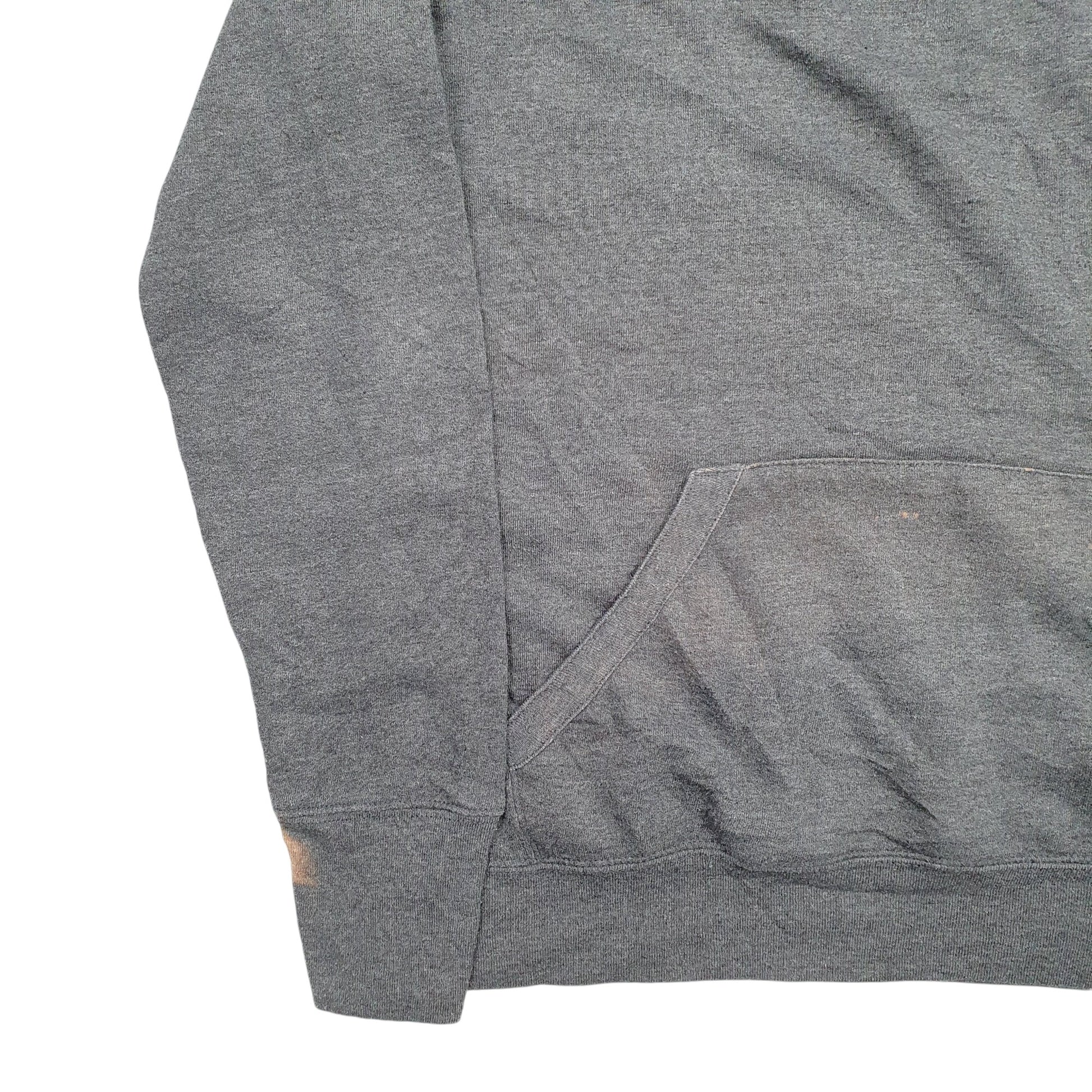 Mens Grey Champion Spellout Hoodie Jumper