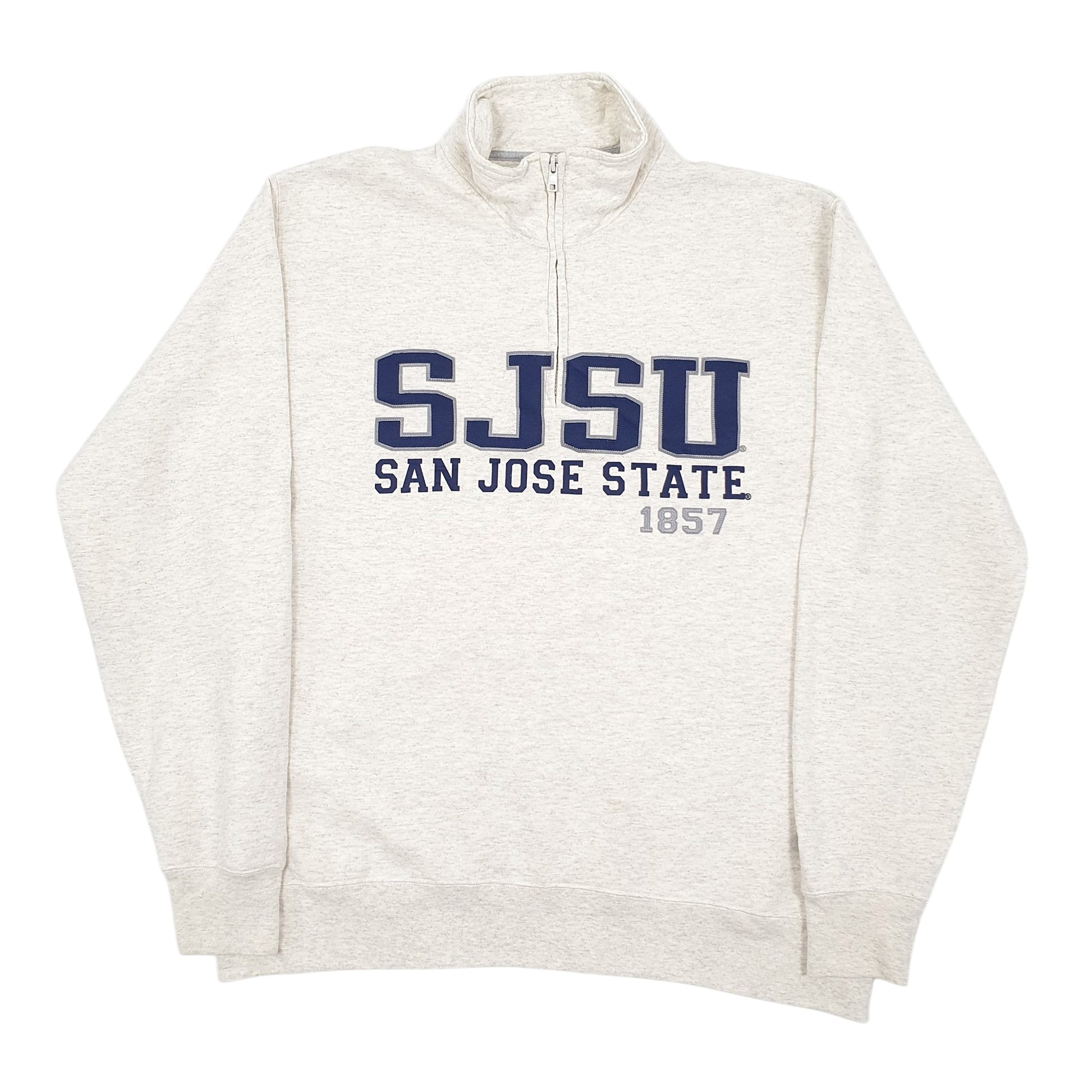 Mens Cream Champion San Jose State Quarter Zip Jumper