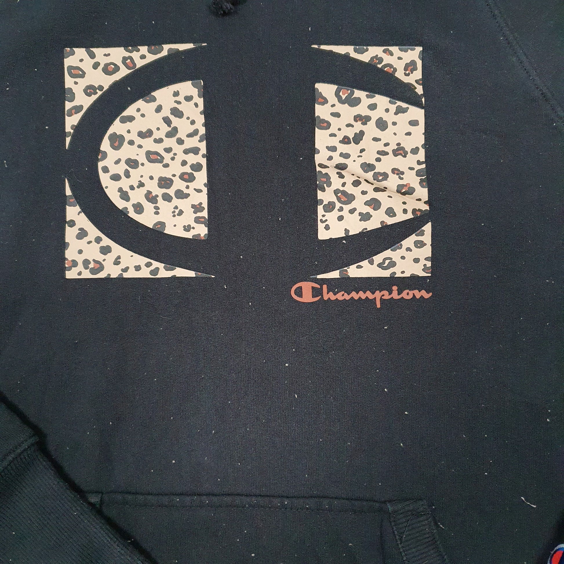 Womens Black Champion  Hoodie Jumper