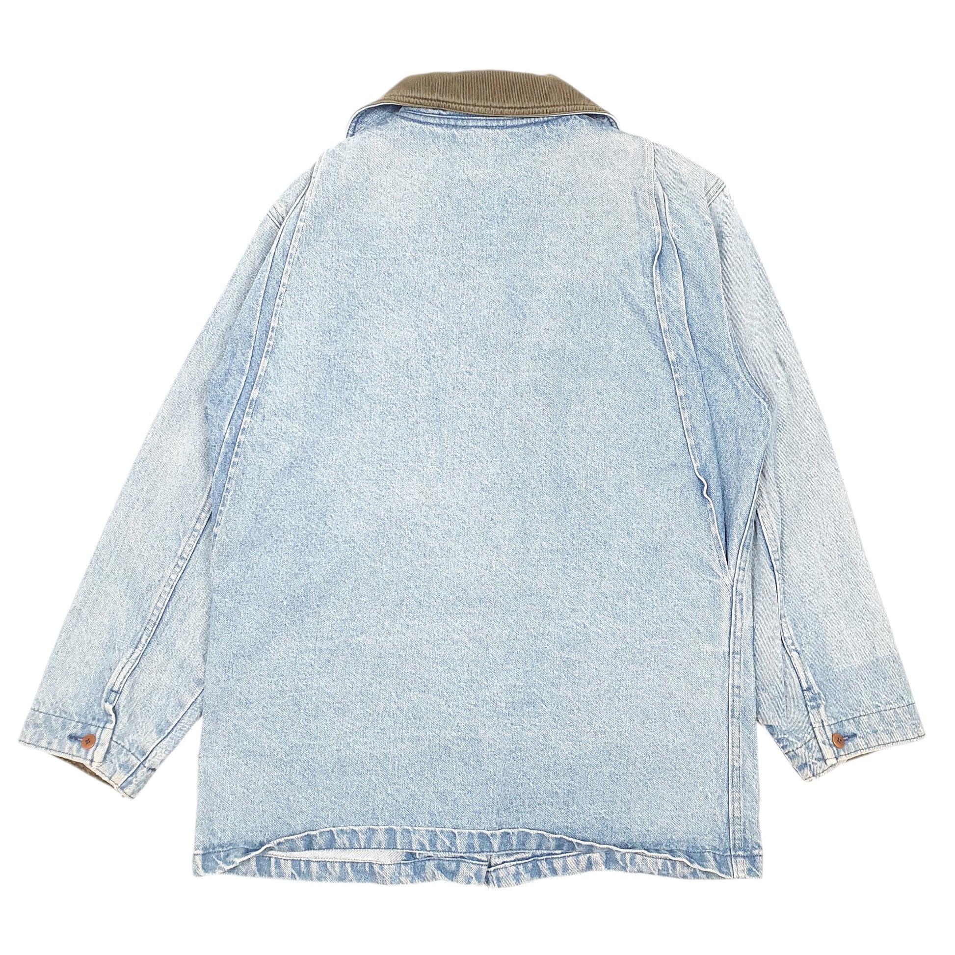 Womens Blue L.L.Bean Vintage Denim Barn Workwear Made In USA  Coat