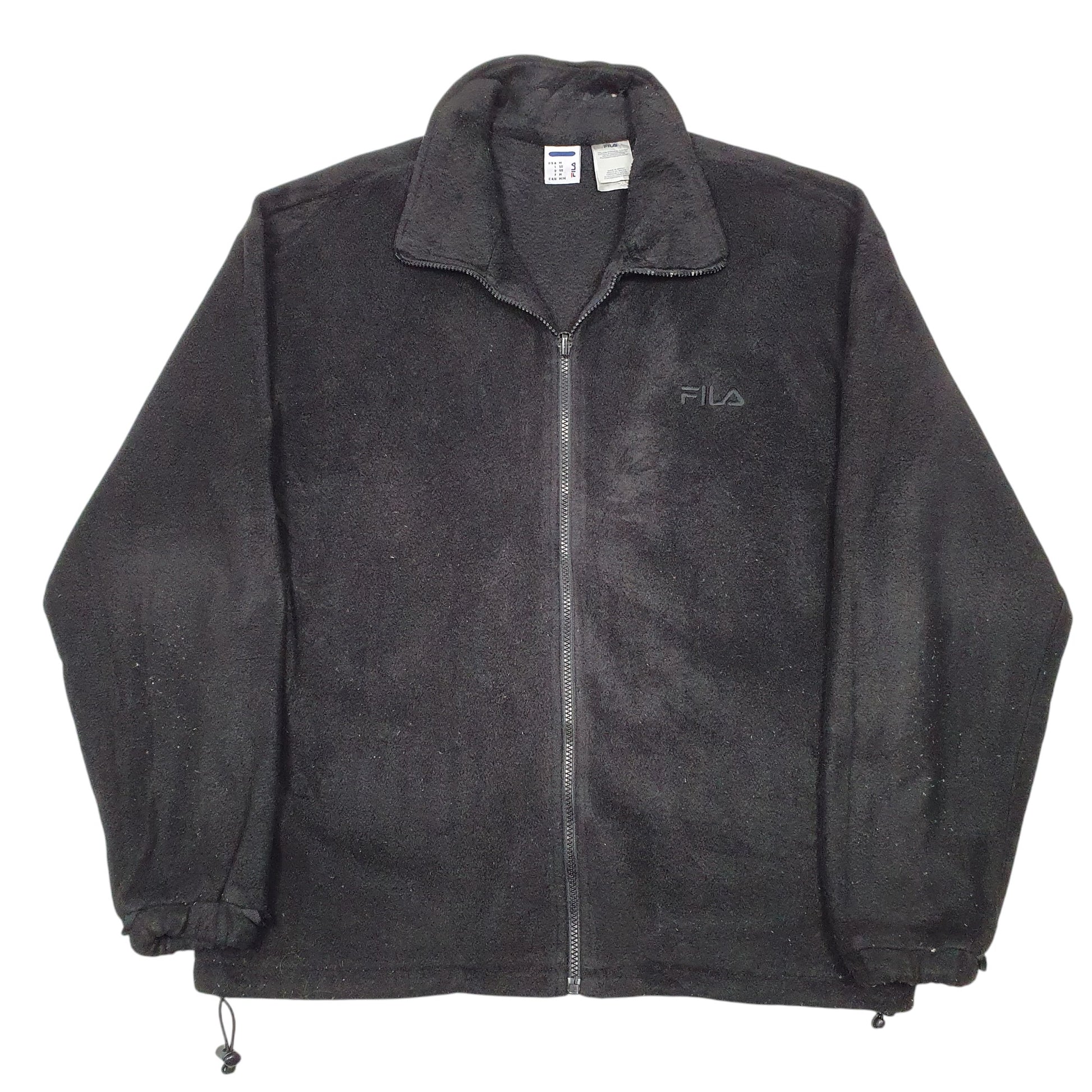 Mens Black Fila  Full Zip Jumper