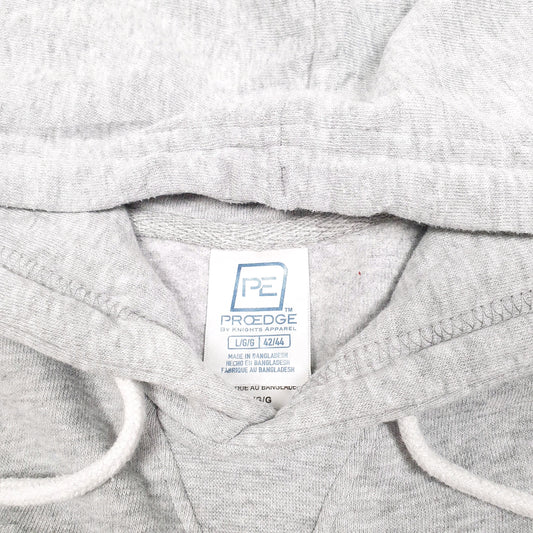 Mens Grey Pro Edge Michigan Wolverines American Football Spellout Hoodie Jumper