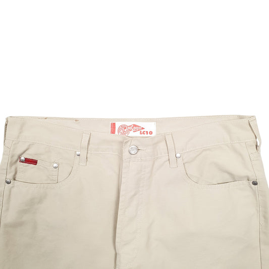 Mens Cream Lee Cooper  Chino Trousers