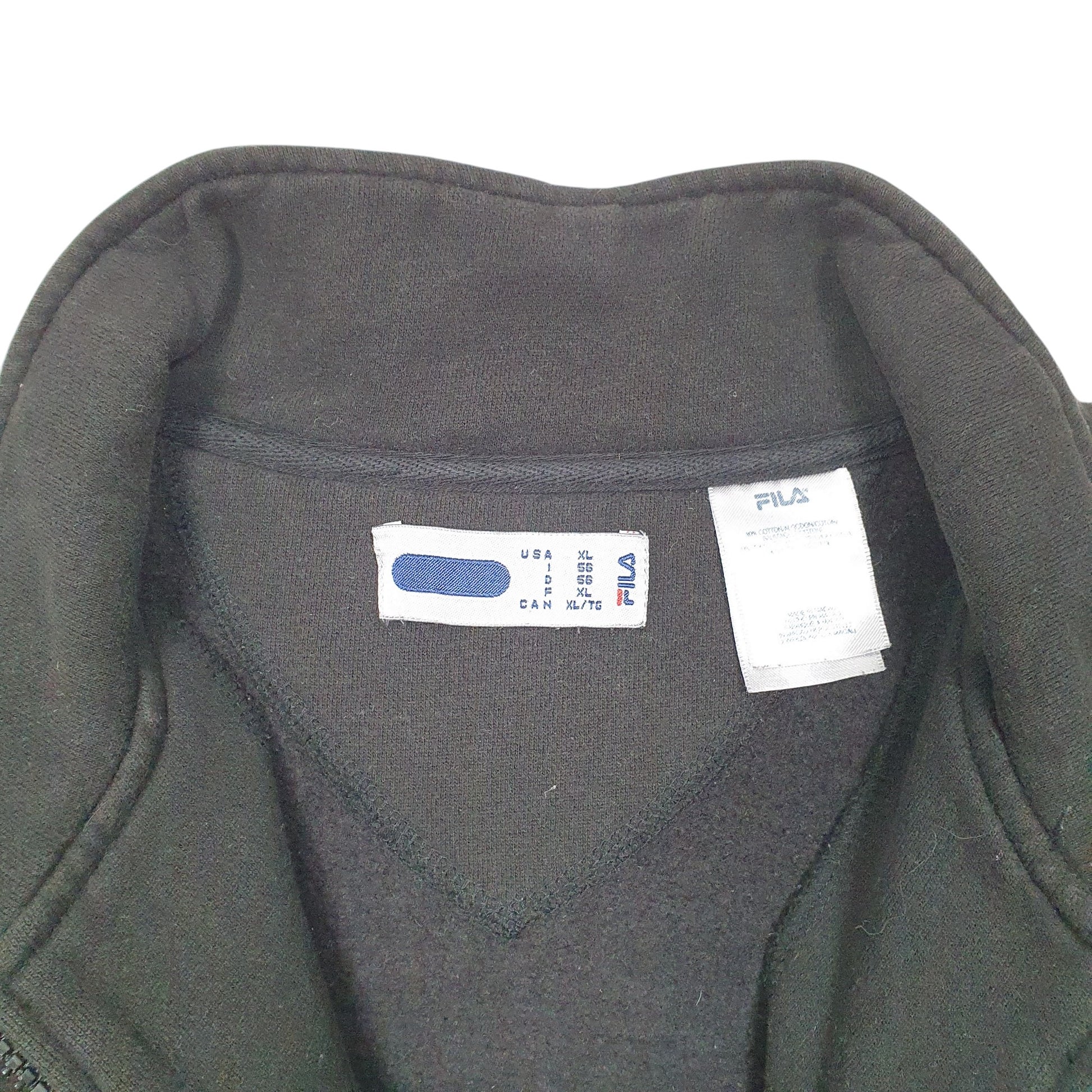 Mens Black Filq  Quarter Zip Jumper