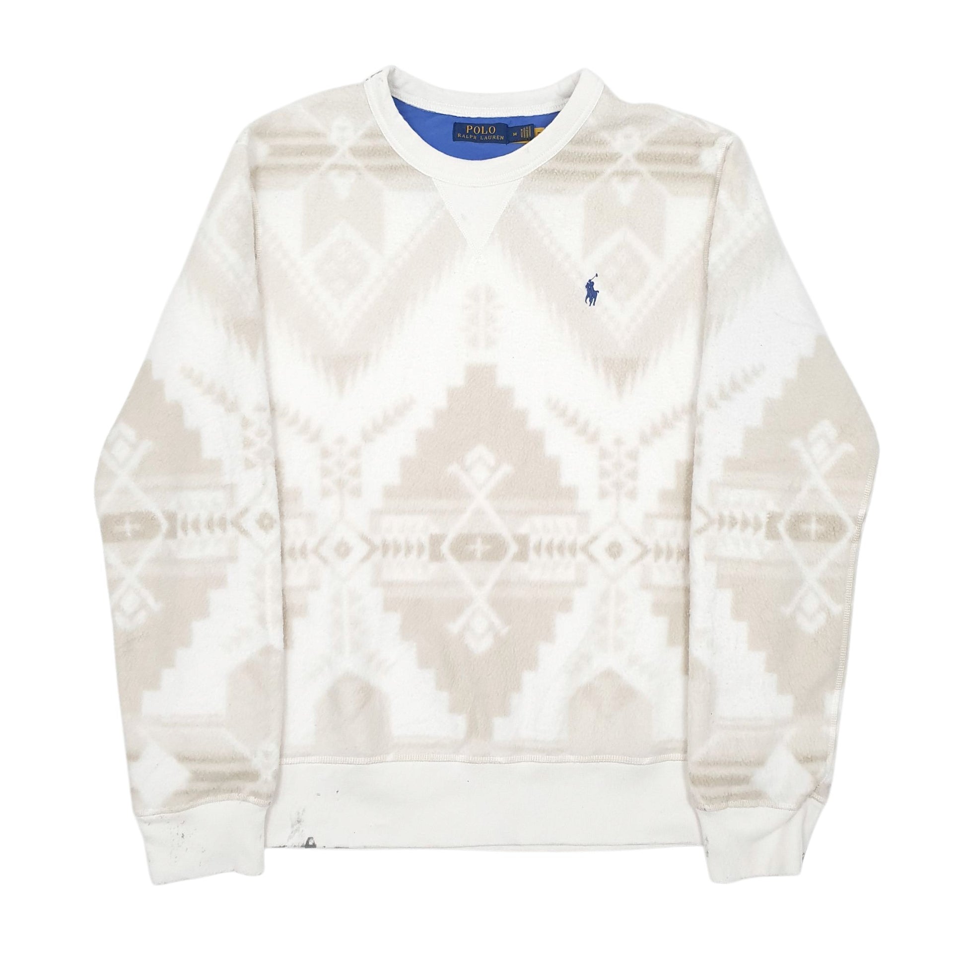 Mens White Polo Ralph Lauren  Crewneck Jumper