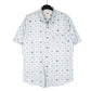 Mens Blue Levis Pattern Print khaadi Short Sleeve Shirt