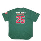 Mens Green Saxon Baseball Jersey Pilsner Spellout Short Sleeve T Shirt