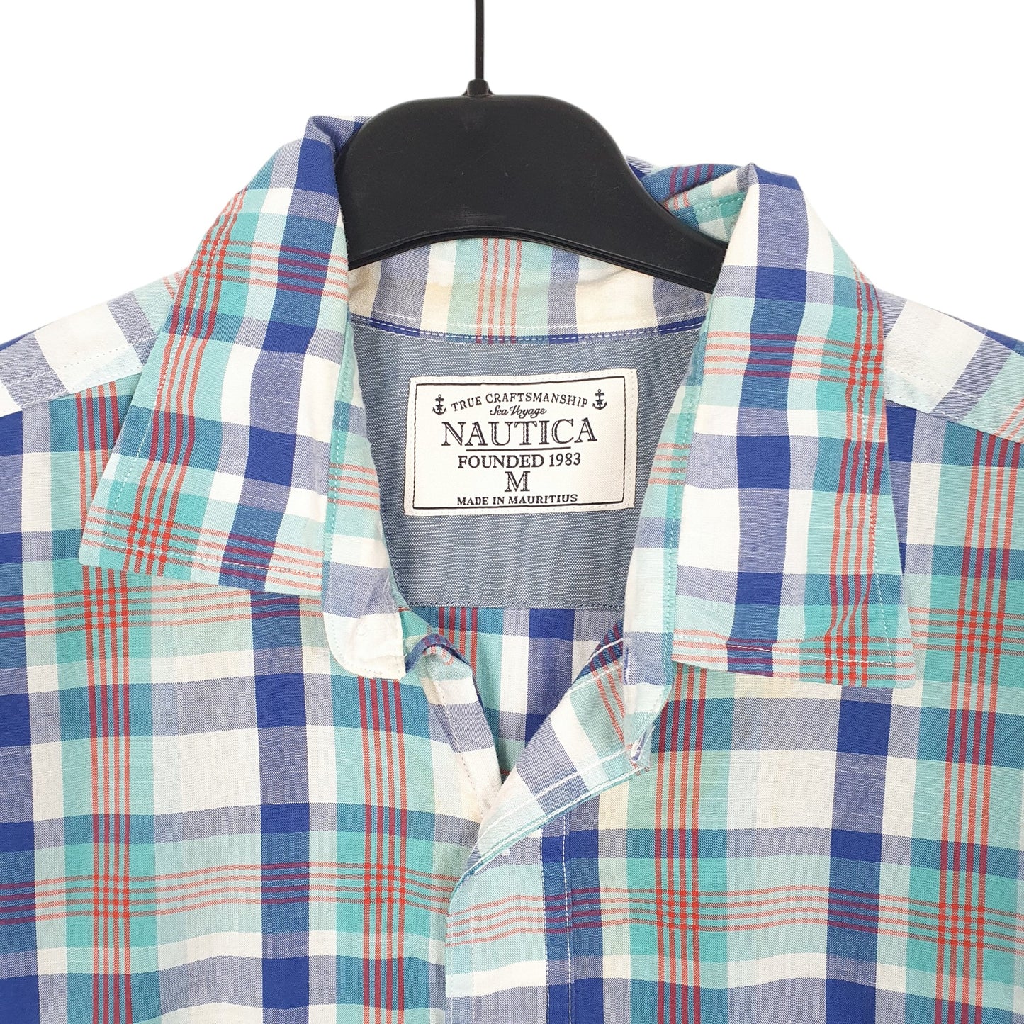 Mens White Nautica  Short Sleeve Shirt