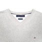 Mens Grey Tommy Hilfiger Knit V Neck Jumper