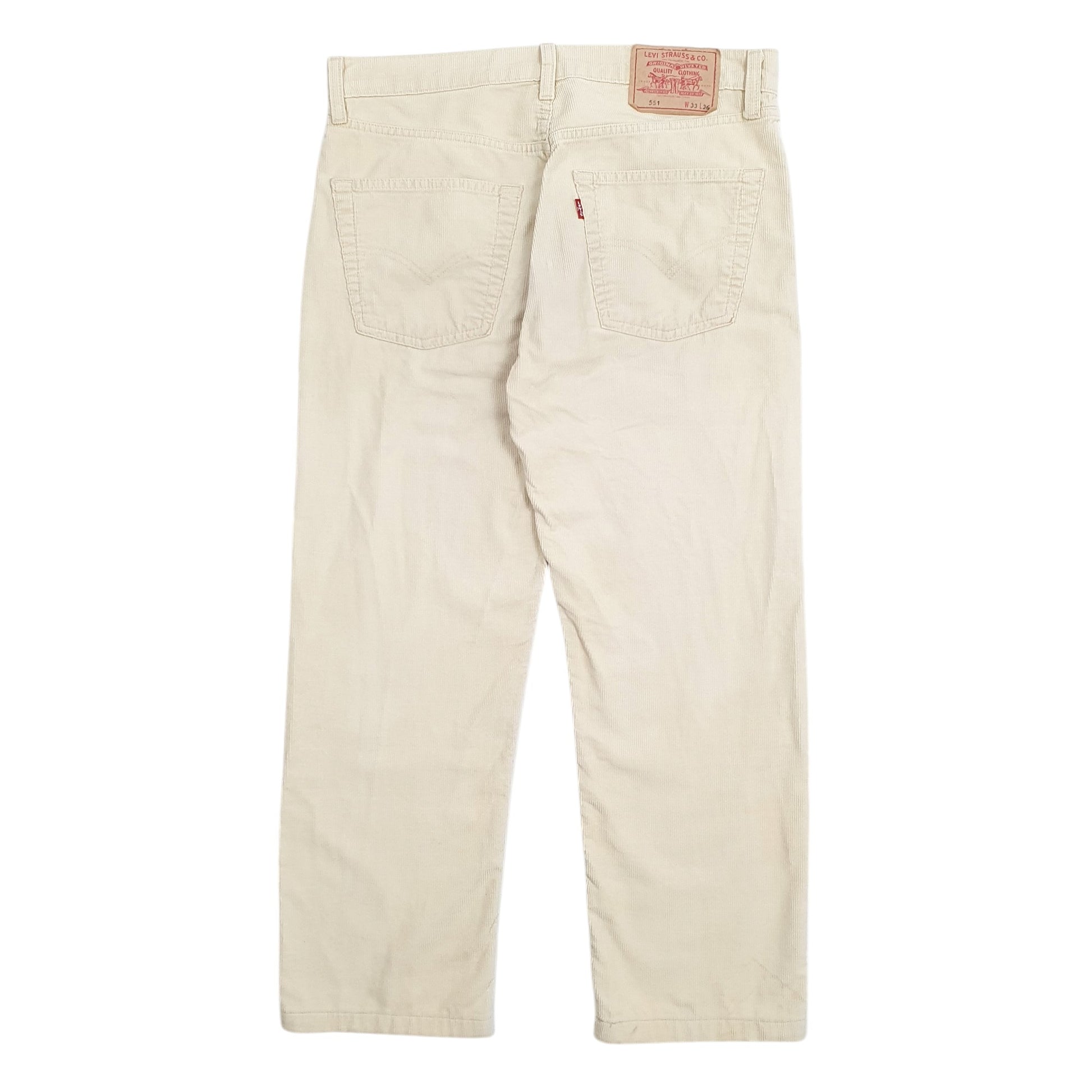 Mens Cream Levis  Corduroy Trousers