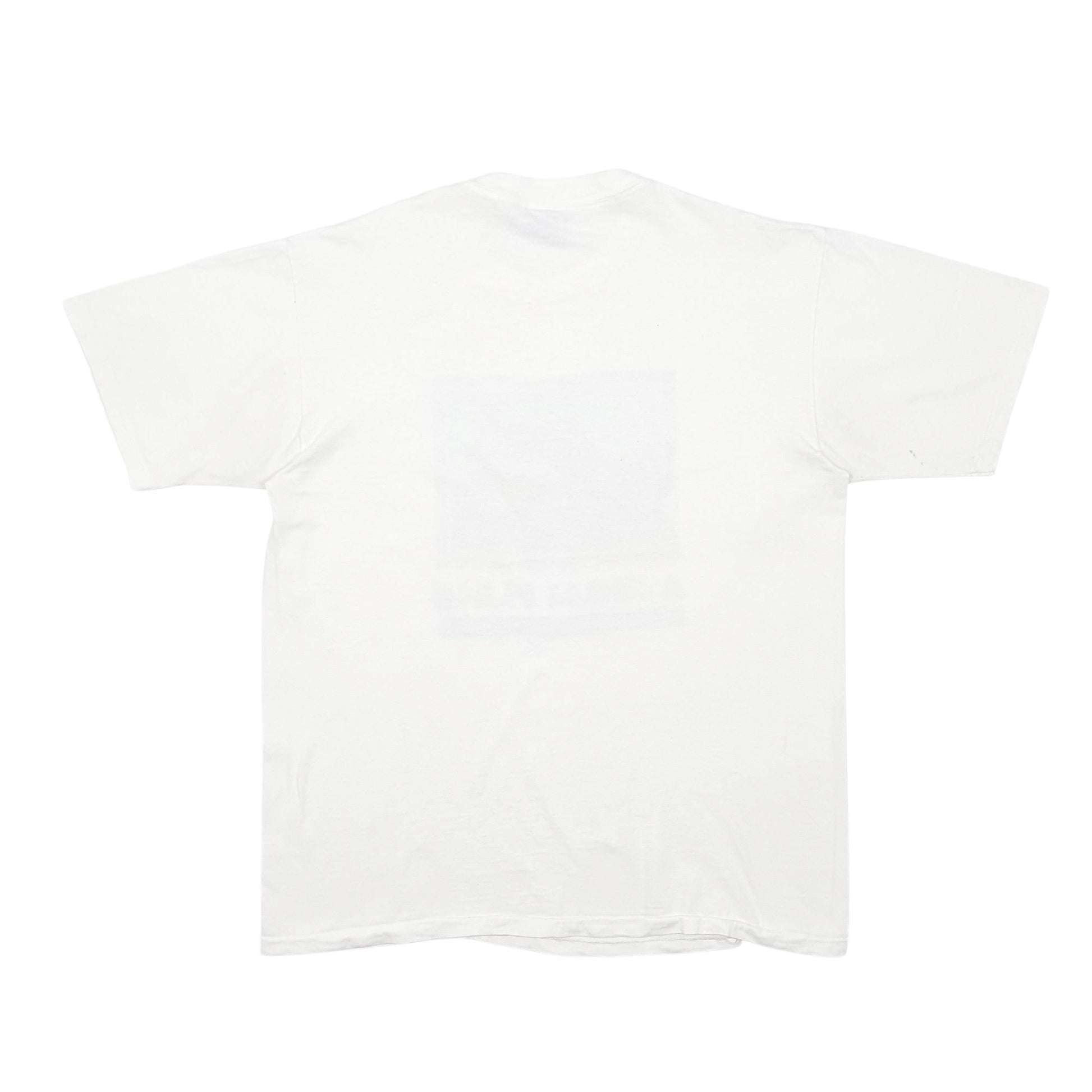 Mens White All Sport Single Stitch Vintage 90s Short Sleeve T Shirt