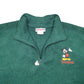 Mens Green Disney Vintage Disneyland Mickey Mouse Quarter Zip Jumper