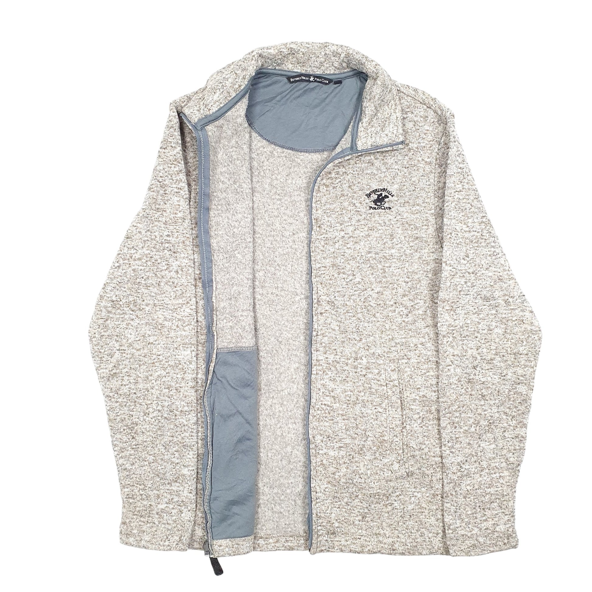 Womens Beige Beverly Hills Polo Club Hiking Camping Full Zip Jumper