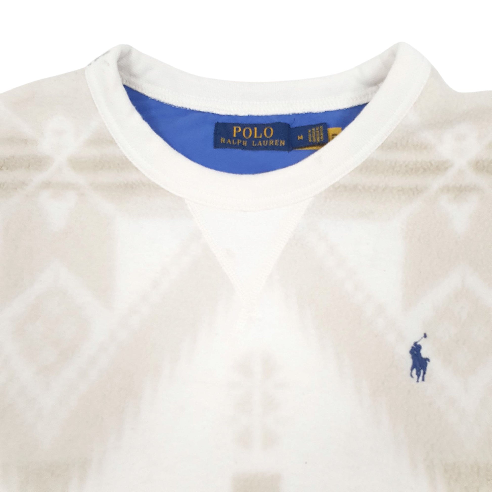 Mens White Polo Ralph Lauren  Crewneck Jumper