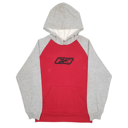 Mens Red Reebok Spellout Hoodie Jumper