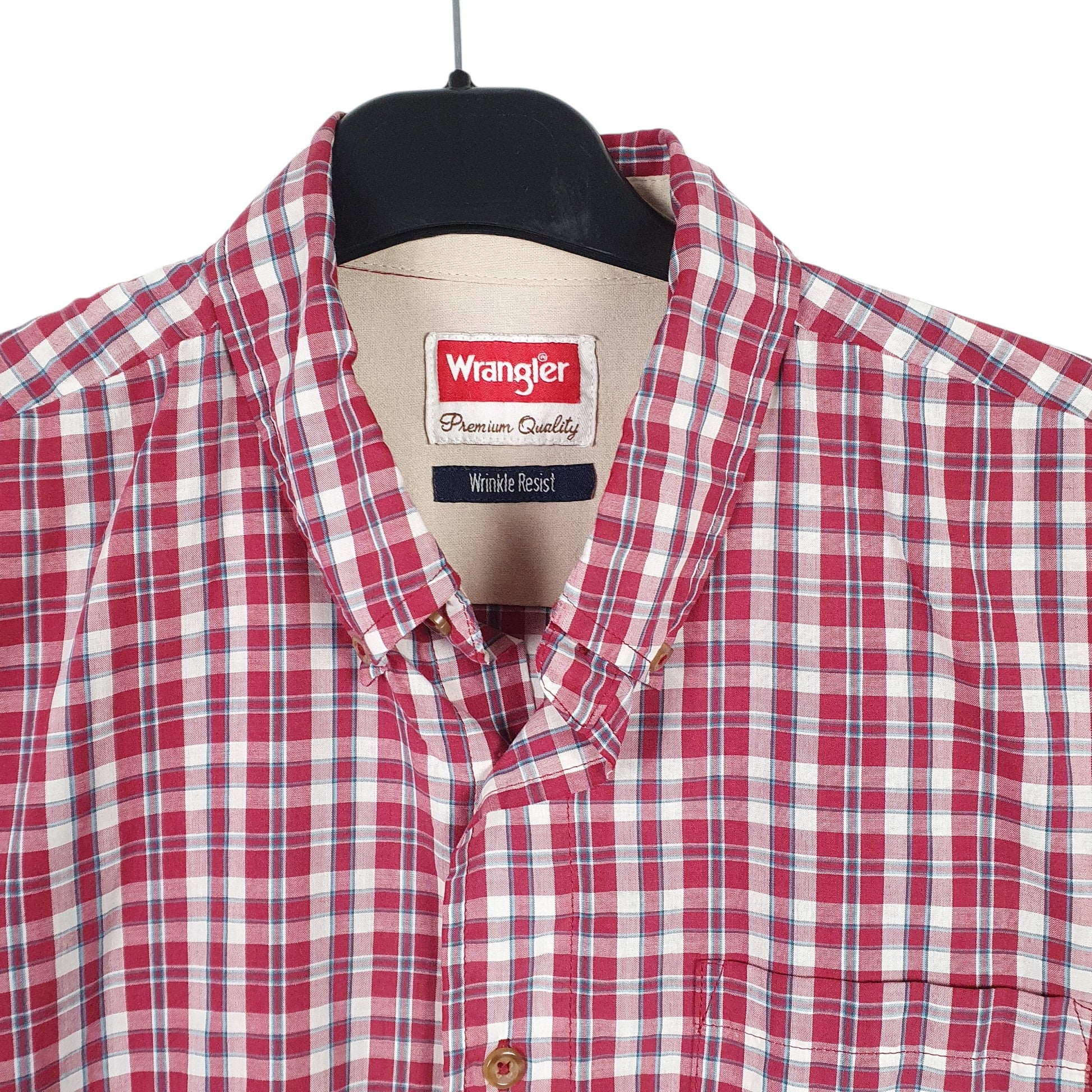 Mens Red Wrangler  Short Sleeve Shirt