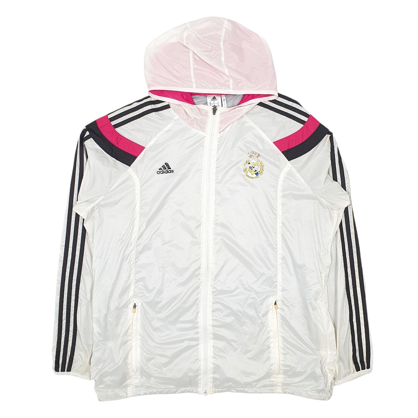 Mens White Adidas Real Madrid  Coat