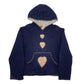 Womens Navy Fried Frog Vintage Hoodie Jumper