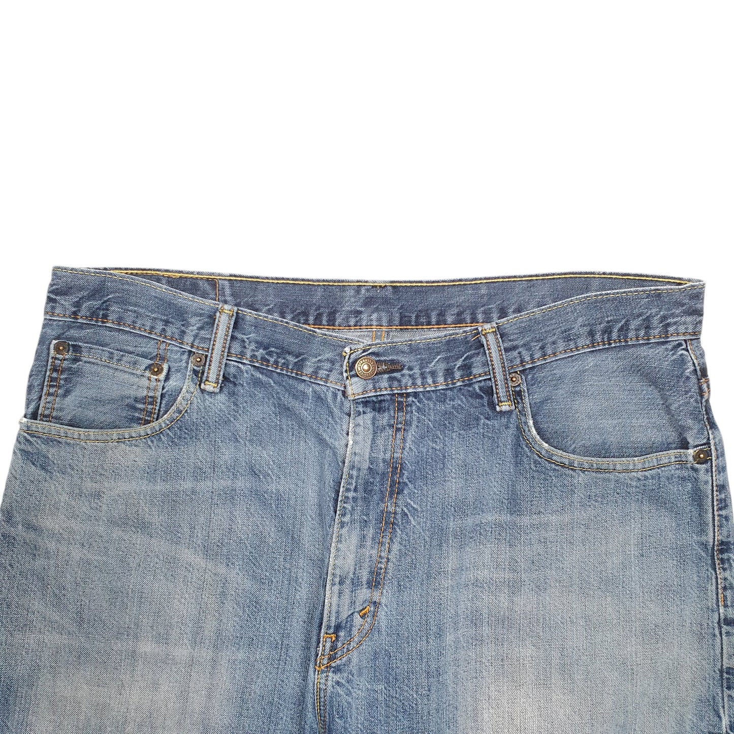 Mens Blue Levis Denim Jeans Jorts Denim Shorts