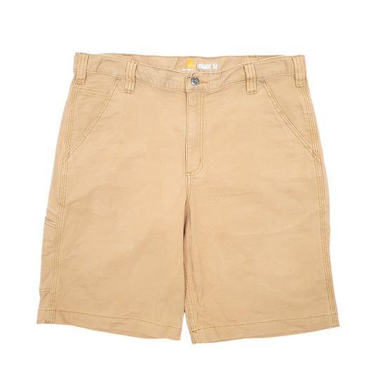Mens Tan Carhartt Workwear Relaxed Carpenter Shorts