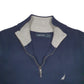 Mens Navy Nautica Knit Quarter Zip Jumper