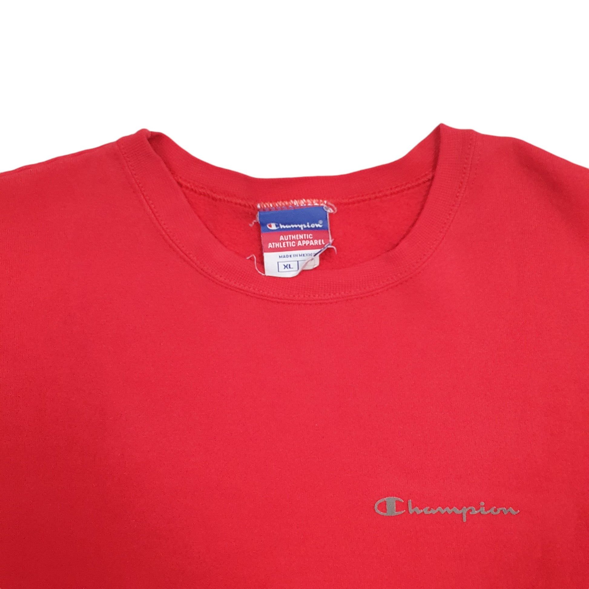 Mens Red Champion  Crewneck Jumper