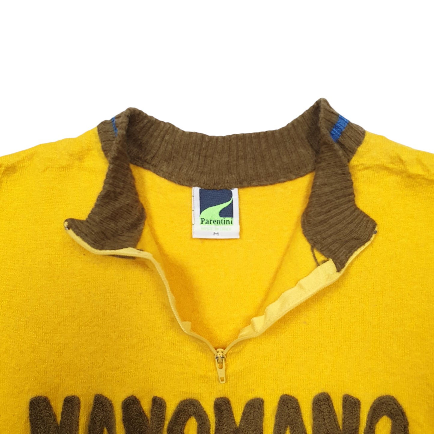 Womens Yellow Parentini Cycling Jersey Manomano Kona Made In Italy Vintage Short Sleeve T Shirt