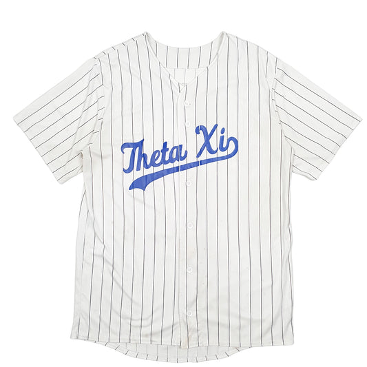 Mens White Augusta Sportswear Baseball Jersey Theta Xi USA Short Sleeve T Shirt