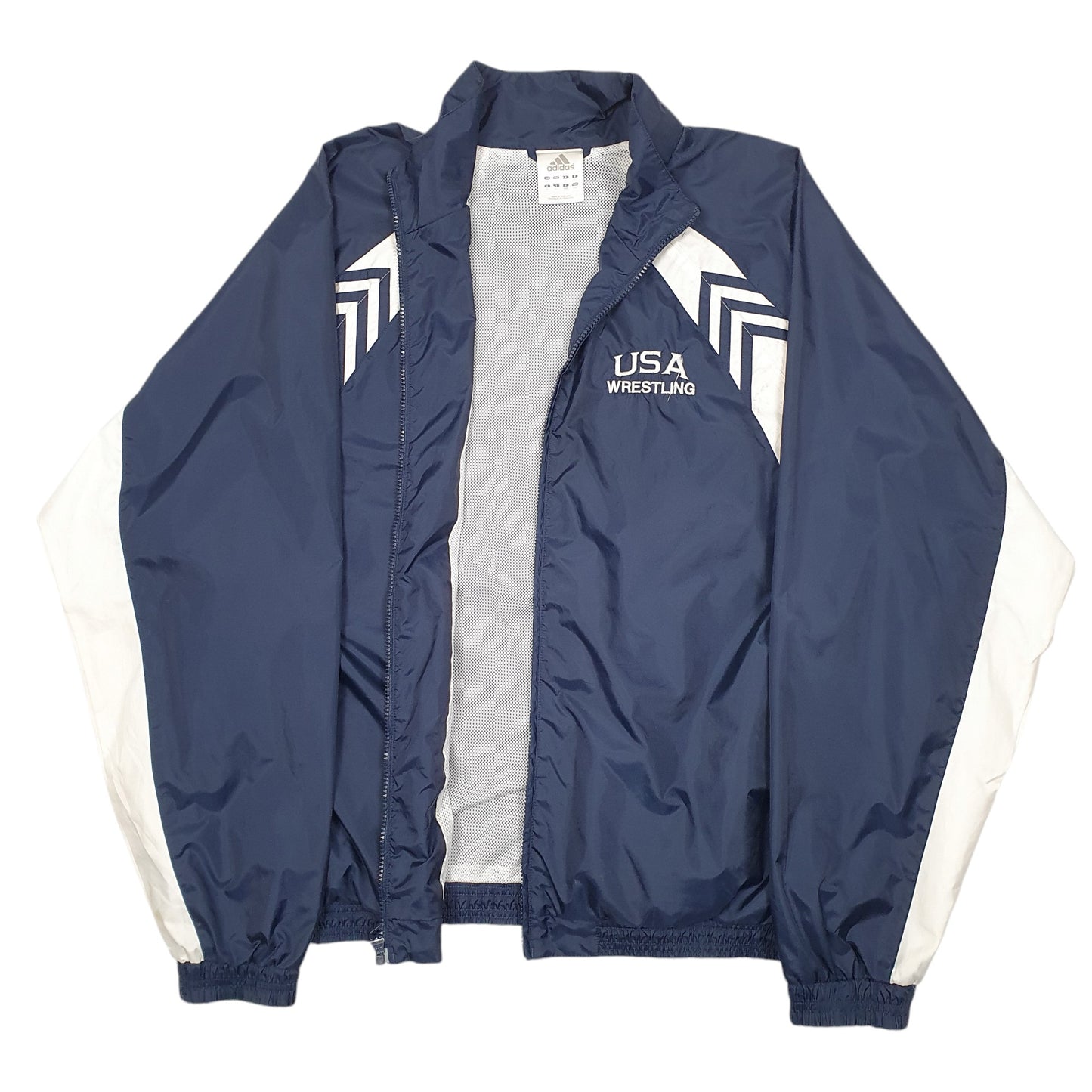 Mens Navy Adidas USA Wrestling Team Full Zip Coat