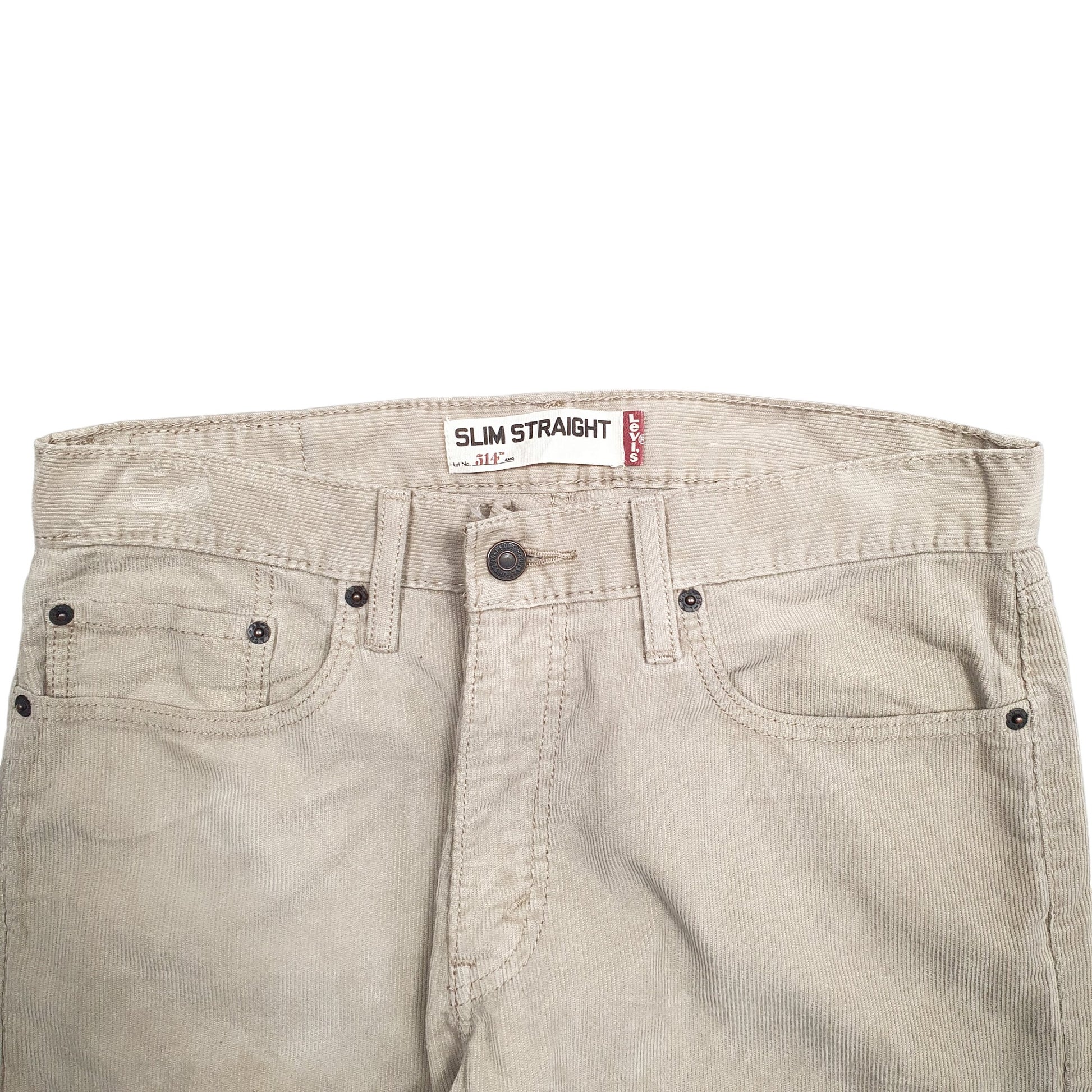 Mens Beige Levis  Corduroy Trousers