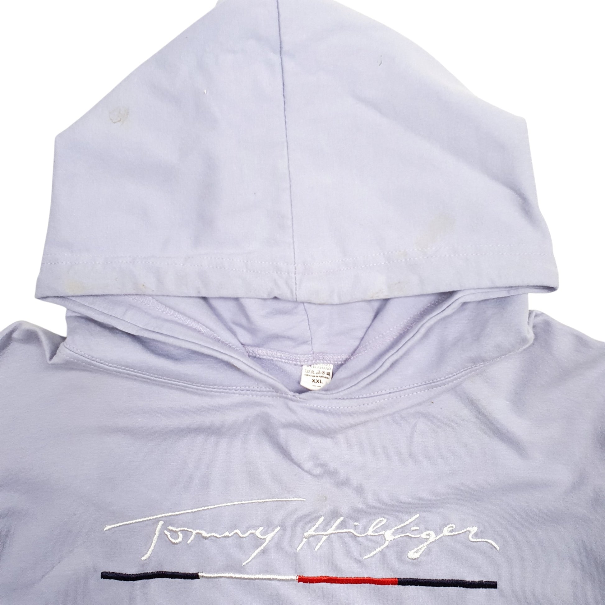 Womens Purple Tommy Hilfiger Spellout Hoodie Jumper