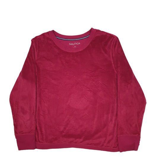 Mens Burgundy Nautica  Crewneck Jumper