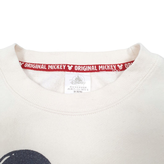 Mens Cream Disney Disneyland Mickey Mouse Spellout Crewneck Jumper