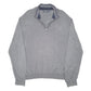 Mens Grey Nautica Knit Quarter Zip Jumper