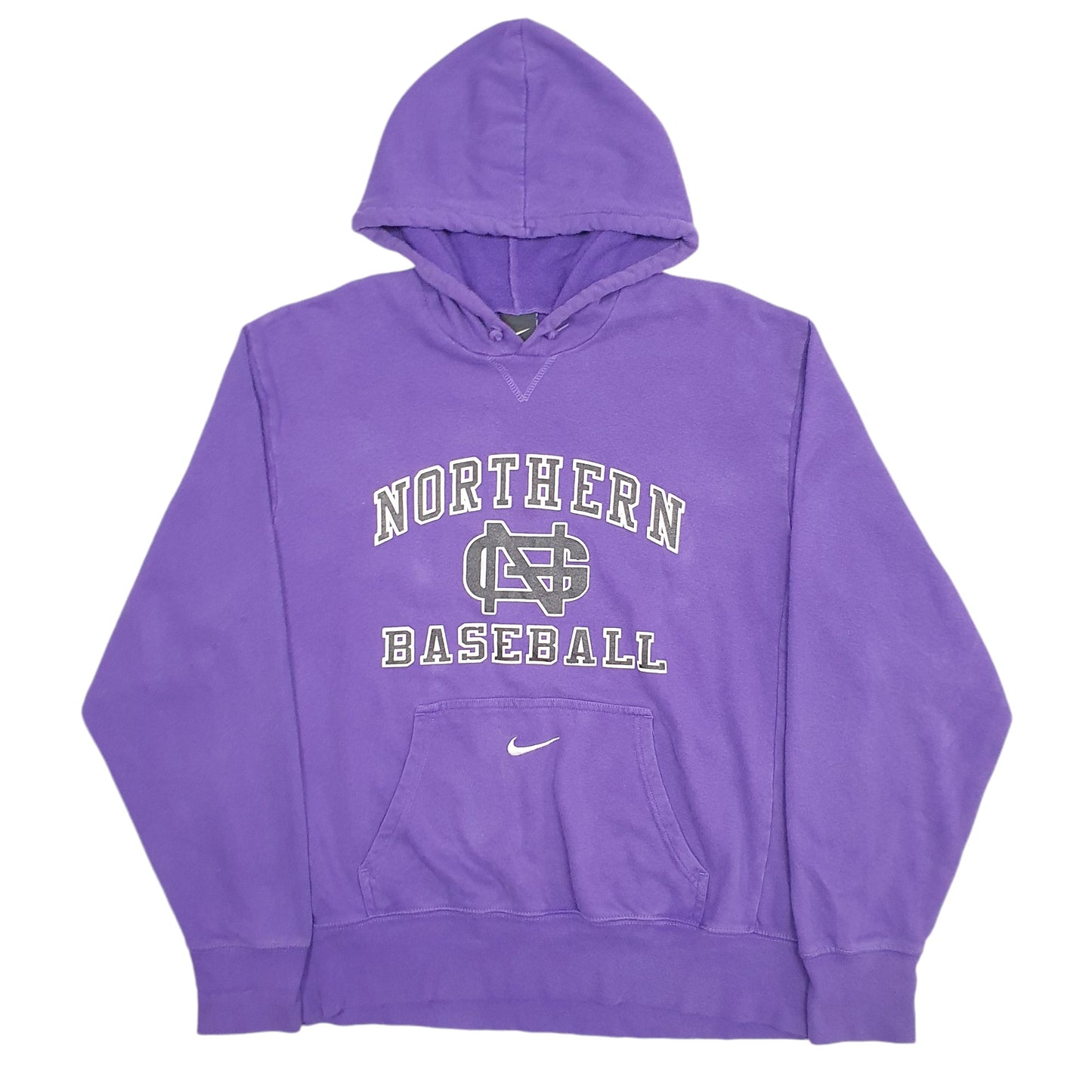 Mens Purple Nike Northern Baseball Hoodie Jumper