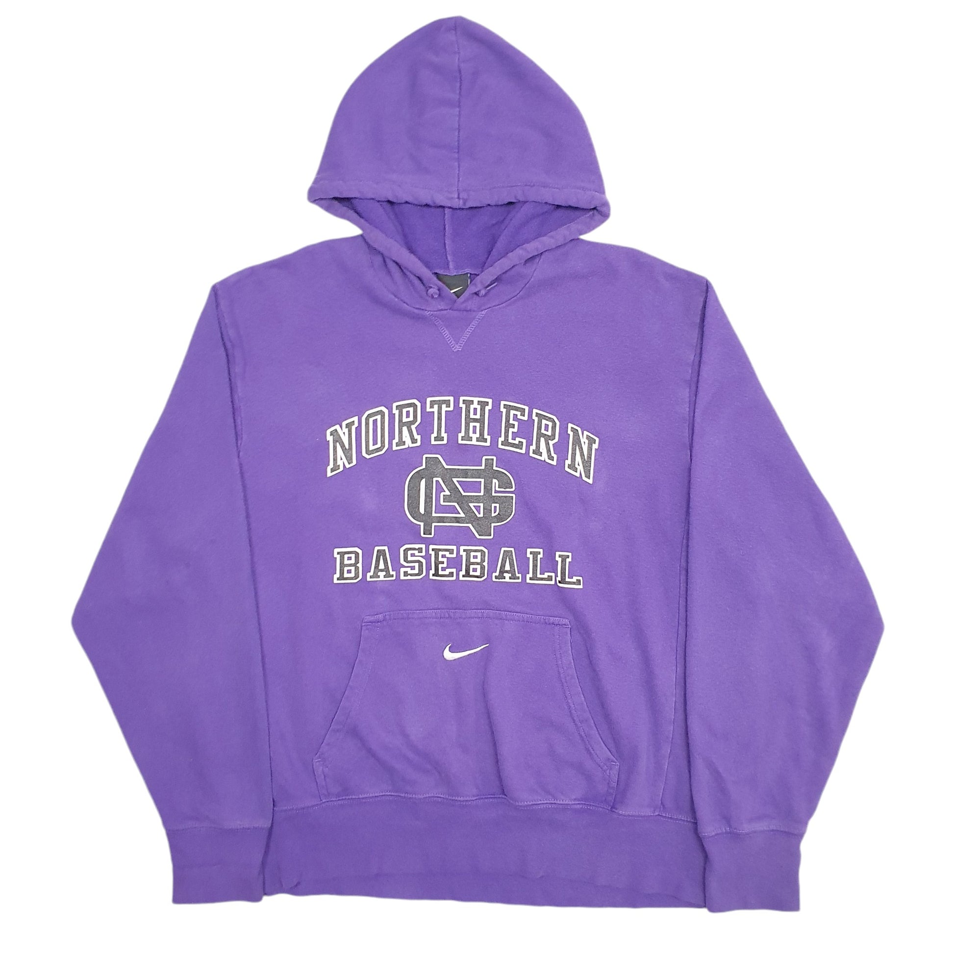 Mens Purple Nike Northern Baseball Hoodie Jumper