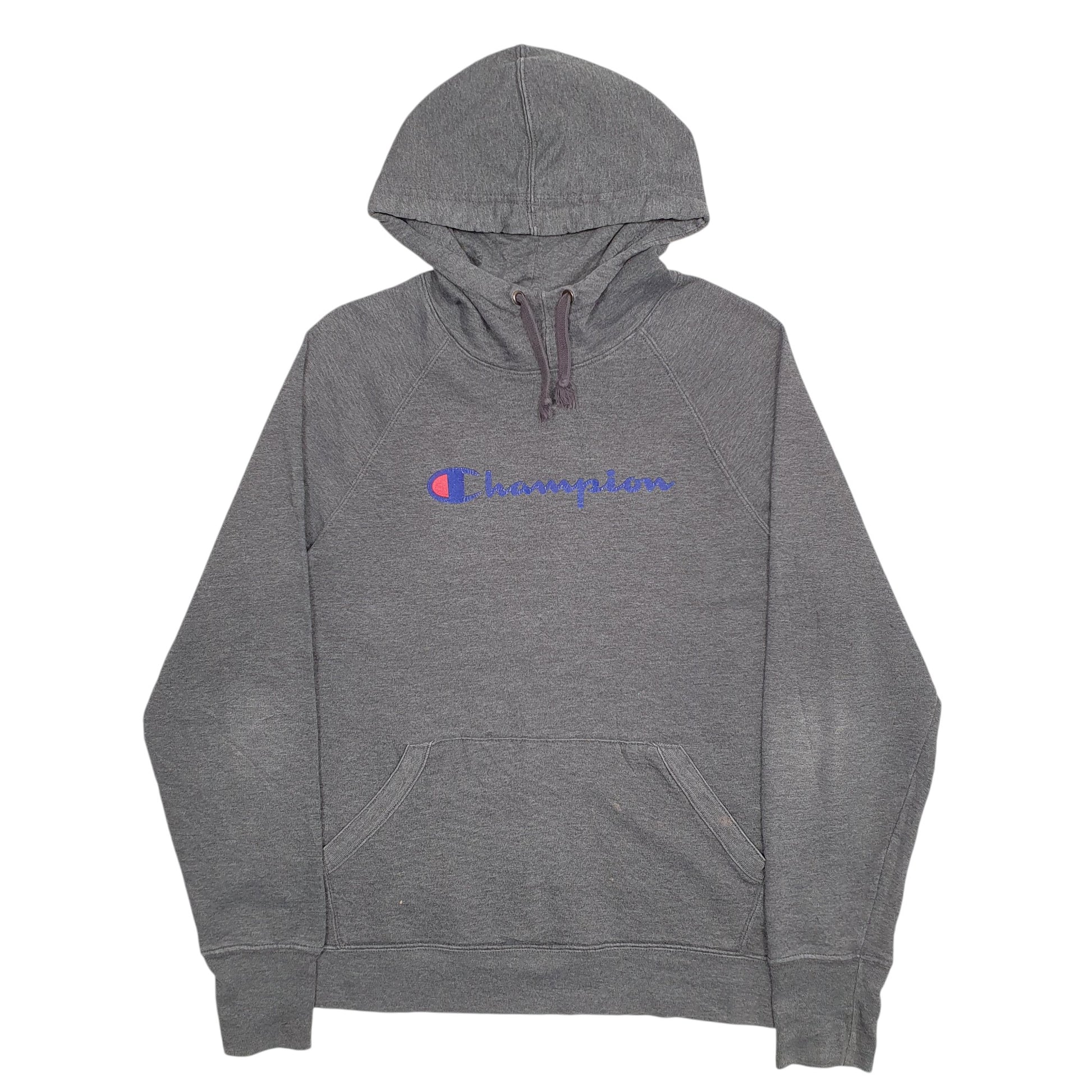 Womens Grey Champion Spellout Hoodie Jumper