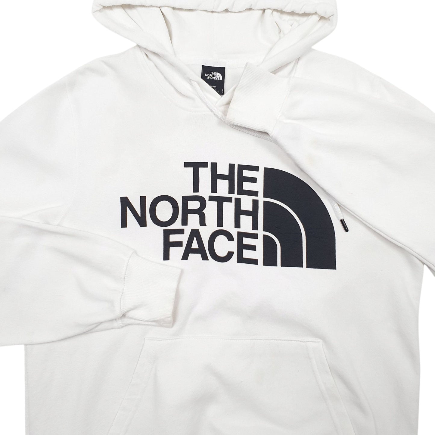 Mens White The North Face Spellout Hoodie Jumper