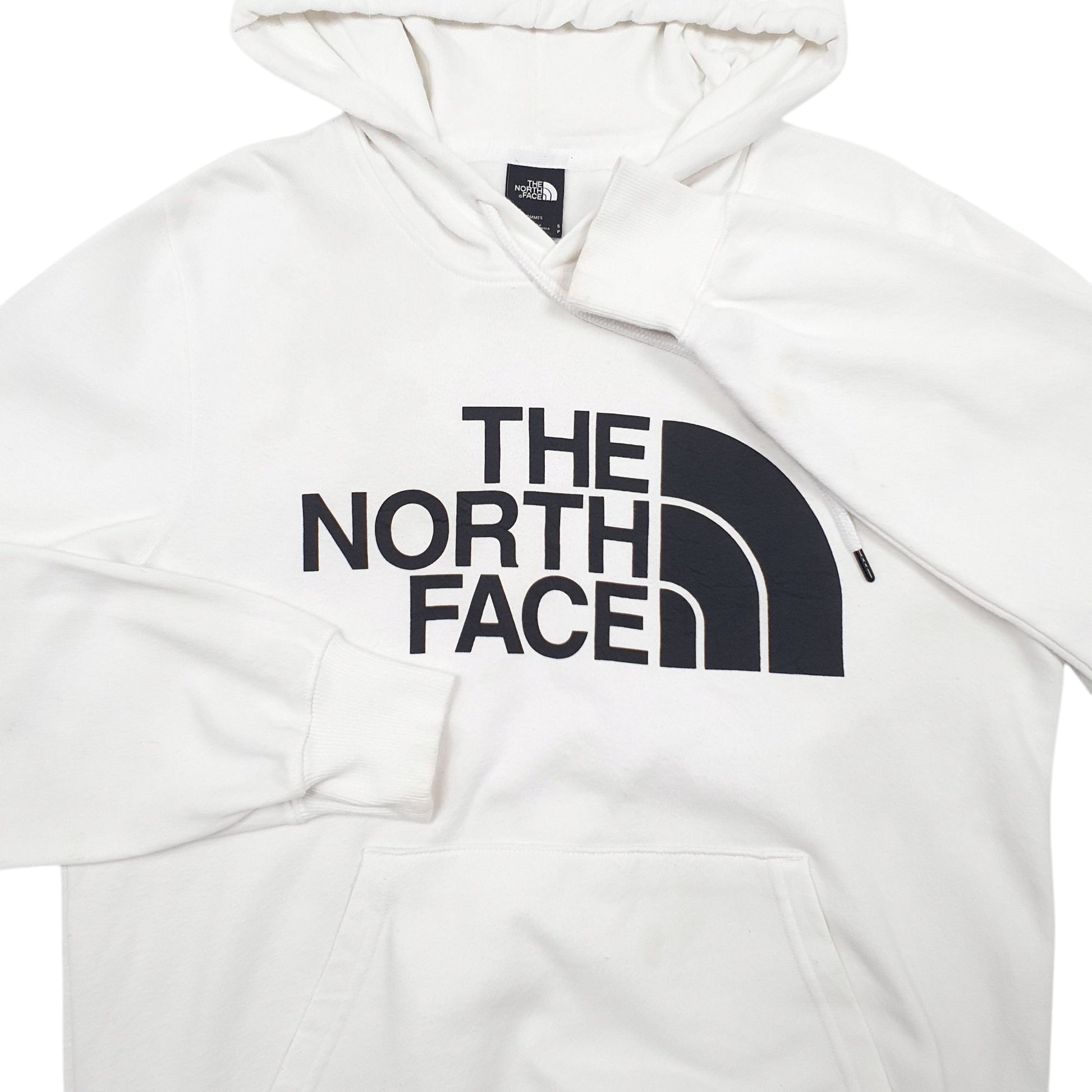 Mens White The North Face Spellout Hoodie Jumper