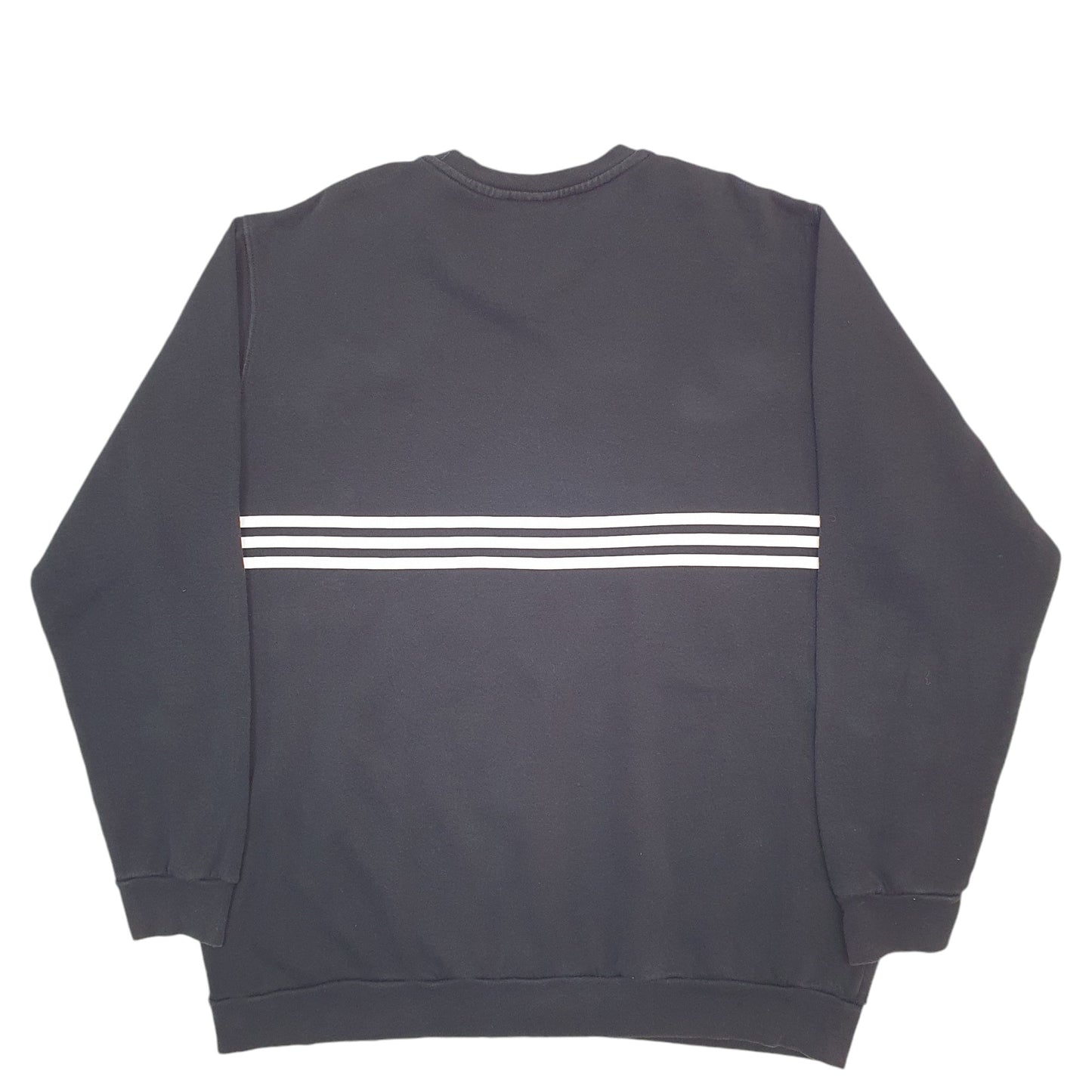 Mens Black Adidas Spellout Crewneck Jumper